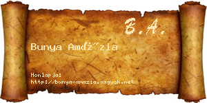 Bunya Amázia névjegykártya